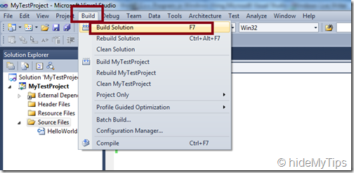 7_Create “Hello World” C   Program in Windows Using Microsoft Visual Studio