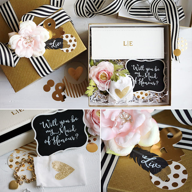 "Will you be my Maid of Honour" proposal gift box inspiration