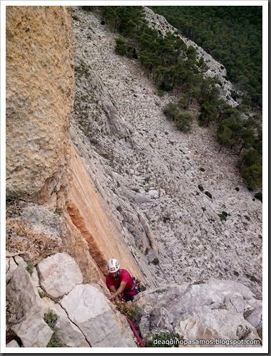 Via Carnaval 175m 6b (Pared Sur de Leiva, Sierra Espua, Murcia) (Javi) 0251