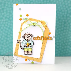 Sunny Studio Stamps: Comfy Creatures Monkey Birthday Card by Anni