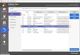 ccleaner cara disabled startup programs in windows