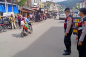 Cegah Kemacetan Sat Samapta Polres Aceh Tengah Laksanakan Strong Point Pagi