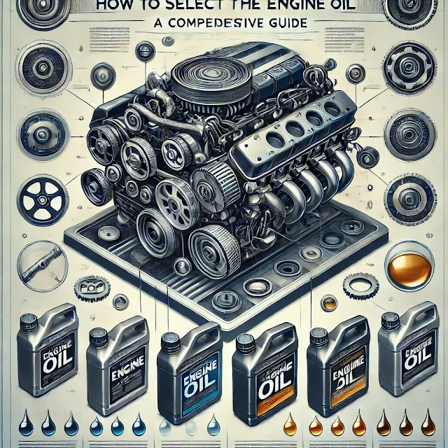 Guide to selecting the right engine oil, covering viscosity grades, synthetic vs. conventional oils, additives, standards, and driving conditions.