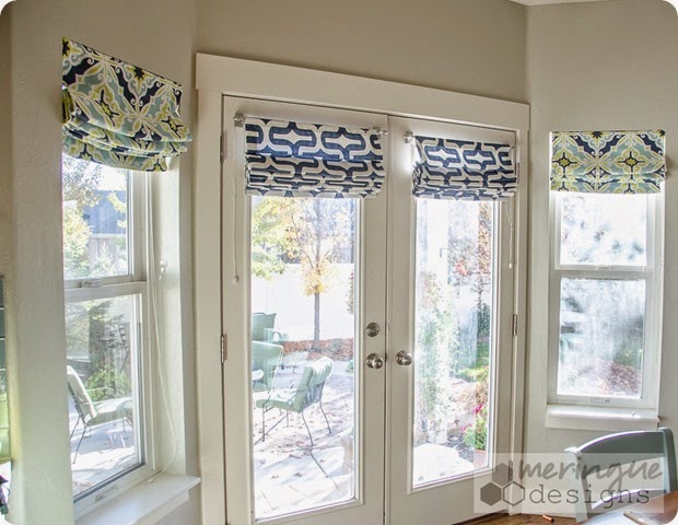 roman shades for patio doors