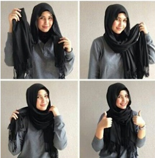 Cara Memakai Hijab Simple