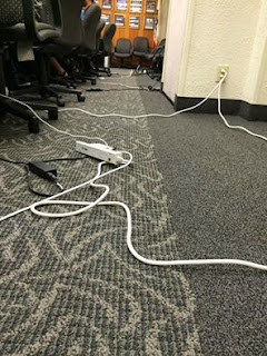 Picture of a tangle of extension cords