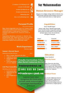 contoh curriculum vitae menarik