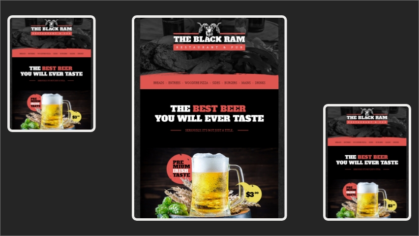 The Black Ram email template