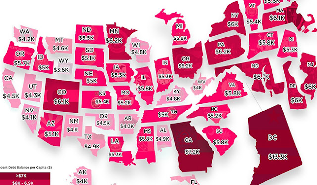 Visualizing America’s Student Debt by State 