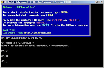 Tahapan menjalankan QuickBaic dengan DOSBox