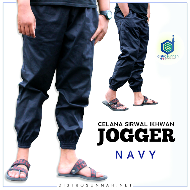 Ready Stok Sirwal Jogger  Celana Jogger Muslim  Celana Laa Isbal Joger  Sirwal Berkualitas Navy
