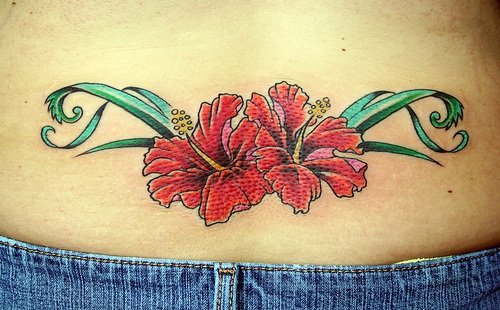 lower back flower tattoos. Lower Back Flower Tattoos.