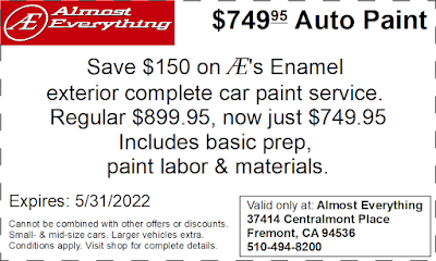Coupon $749.95 Auto Paint Sale May 2022