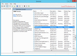 installation and configuration of snmp service on windows