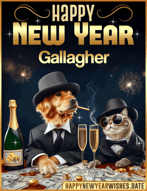 Happy New Year wishes gif Gallagher