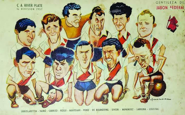 Caricaturas de River Plate 1957 (Urriolabeitia)
