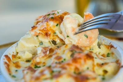 receita de batata gratinada com camarão