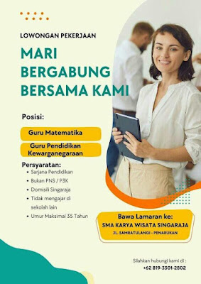 Loker Guru Matematika dan PPKN di SMA Karya Wisata Singaraja