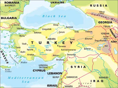 Map of Turkey Region and City