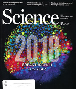 Science Magazine announces the breakthrough(s) of the year (Source: Science, Dec 21, 2018)