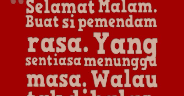 Ucapan Selamat Malam Untuk Seseorang  Kata-Kata SMS