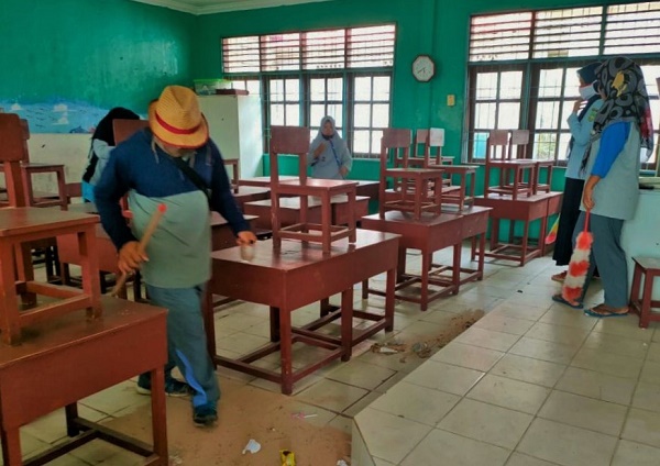 Sekolah di Pulau Buluh Batam, Prokes Belajar Tatap Muka Tahap Persiapan