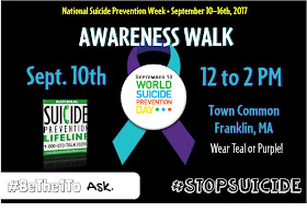 Take a walk on the Town Common - World Suicide Prevention Day - Sep 10