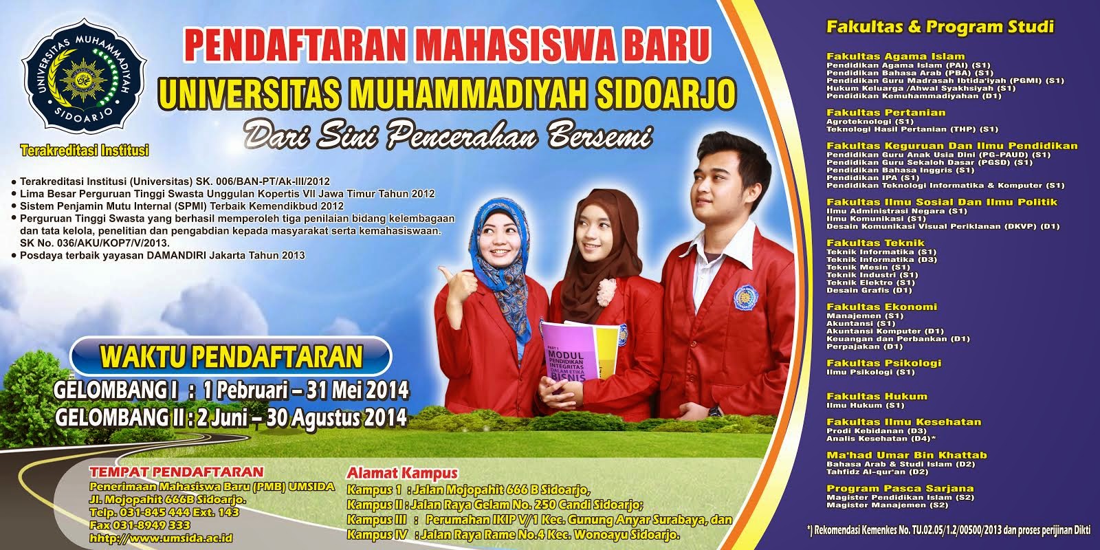 Pendaftaran Mahasiswa Baru Universitas Muhammadiyah 