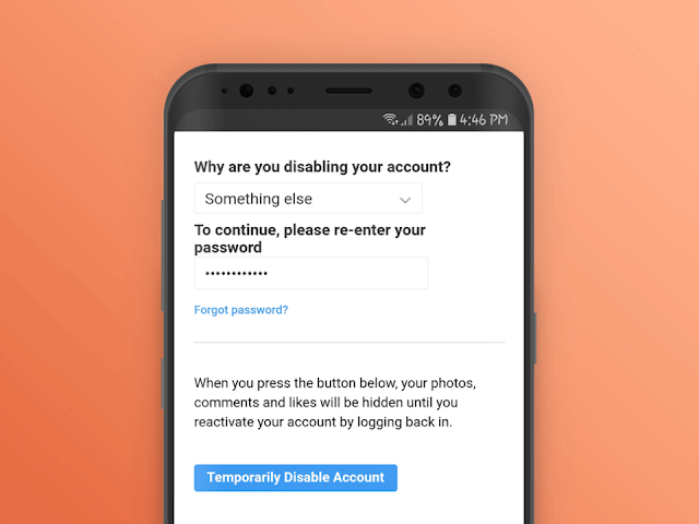 Vô hiệu hóa tài khoản Instagram tạm thời