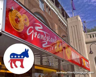 Donuts for donkeys: Grandstand Mini Donuts, operated by the Tenth Ward & Rural Ramsey DFL