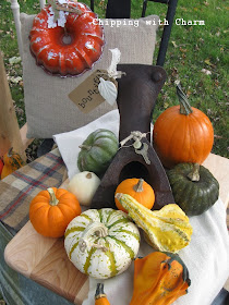 Chipping with Charm: Junky Cornucopia Fall Vignette http://chippingwithcharm.blogspot.com/