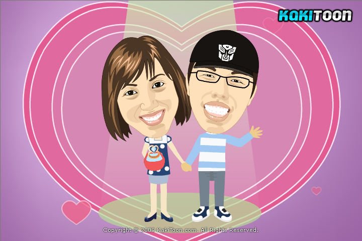 Cartoon expression for wedding animation