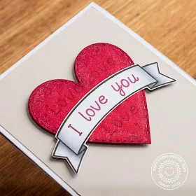 Sunny Studio Stamps Valentine's Day I Love You Card by Marion Vagg (using Stitched Heart Dies, Sunny Borders and Sweet Script)