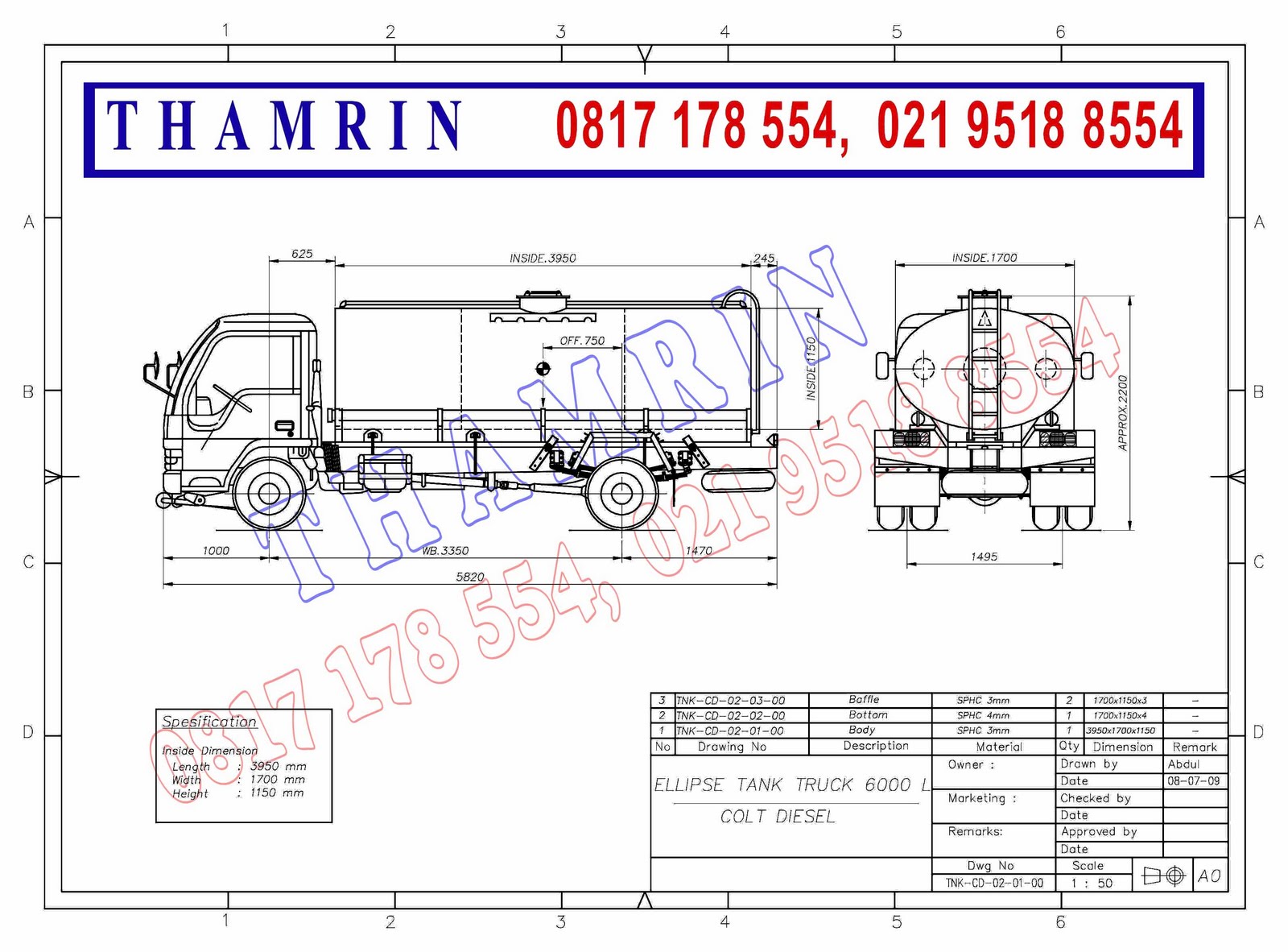 dealer truck mitsubishi speckaroseri tangki