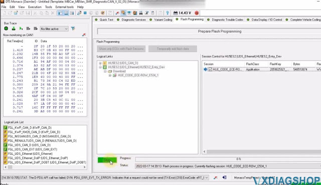 Flash a HU5es2 Headunit with DTS Monaco 13