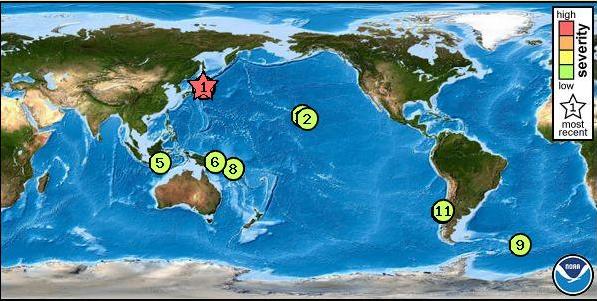 map of japanese tsunami. Japan#39;s 8.9 magnitude