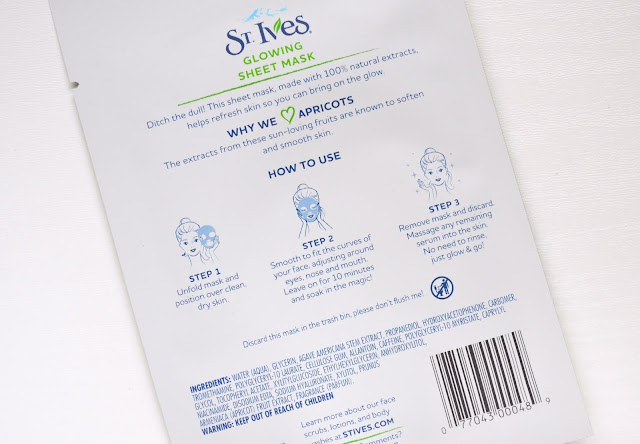 St.Ives Soothing Oatmeal and Glowing Apricot Sheet Mask