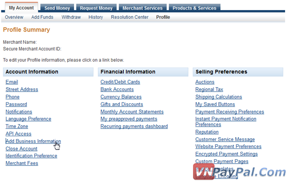 Đổi Loại Account PayPal Giữa Personal/Premier/Business