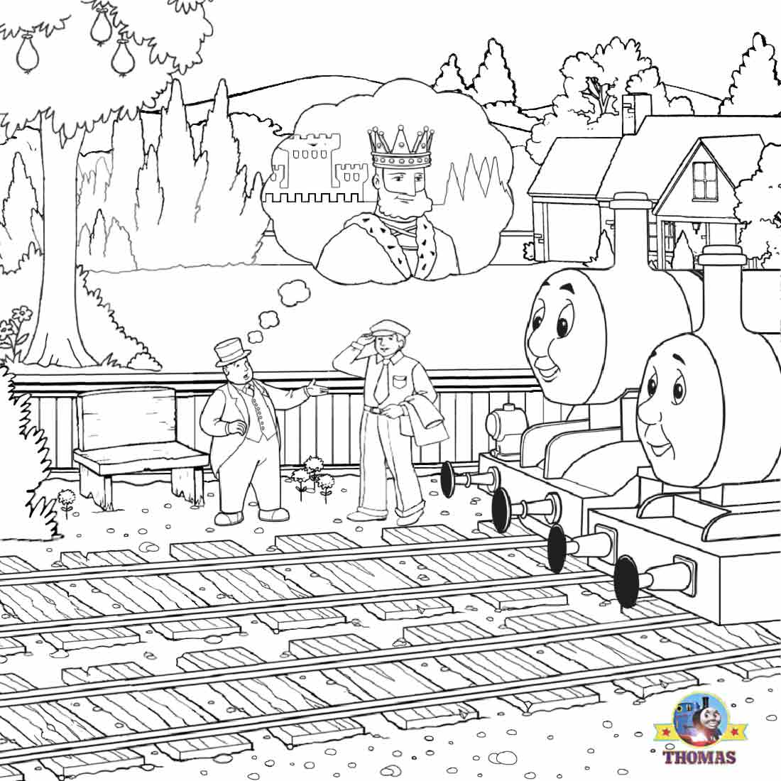 Printable James Thomas and Percy the train coloring steam engine pictures to color coloring pages