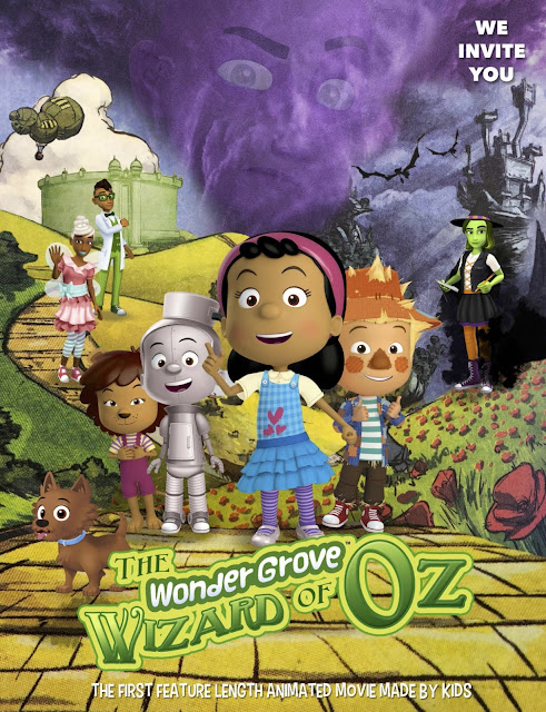 To celebrate the 81st anniversary of The Wizard of Oz Wonder Media collaborated with 24 school districts in 10 states to produce an animated adaptation of the most popular movie of all time. It's called the The WonderGrove Wizard of Oz and it's the first feature length animated movie made by kids.