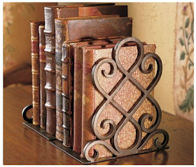 scrolled wrought iron bookends