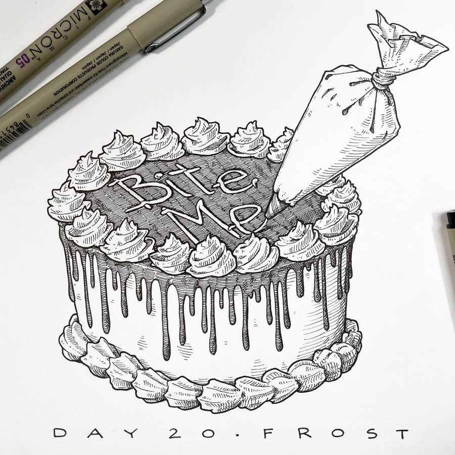 06-An-inviting-cake-Inktober-2023-Sketches-Jake-Summerour-www-designstack-co