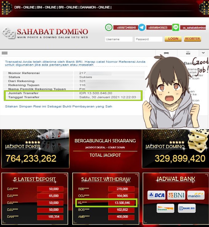 Sering kalah terus Di Situs Judi Online Lainnya ?? Daftarkan Dirimu Di SAHABAT DOMINO