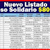 Listado Ingreso Solidario $800.000 FAMILIAS RECIBEN APOYO