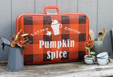 Buffalo Check Fall Suitcase Decor