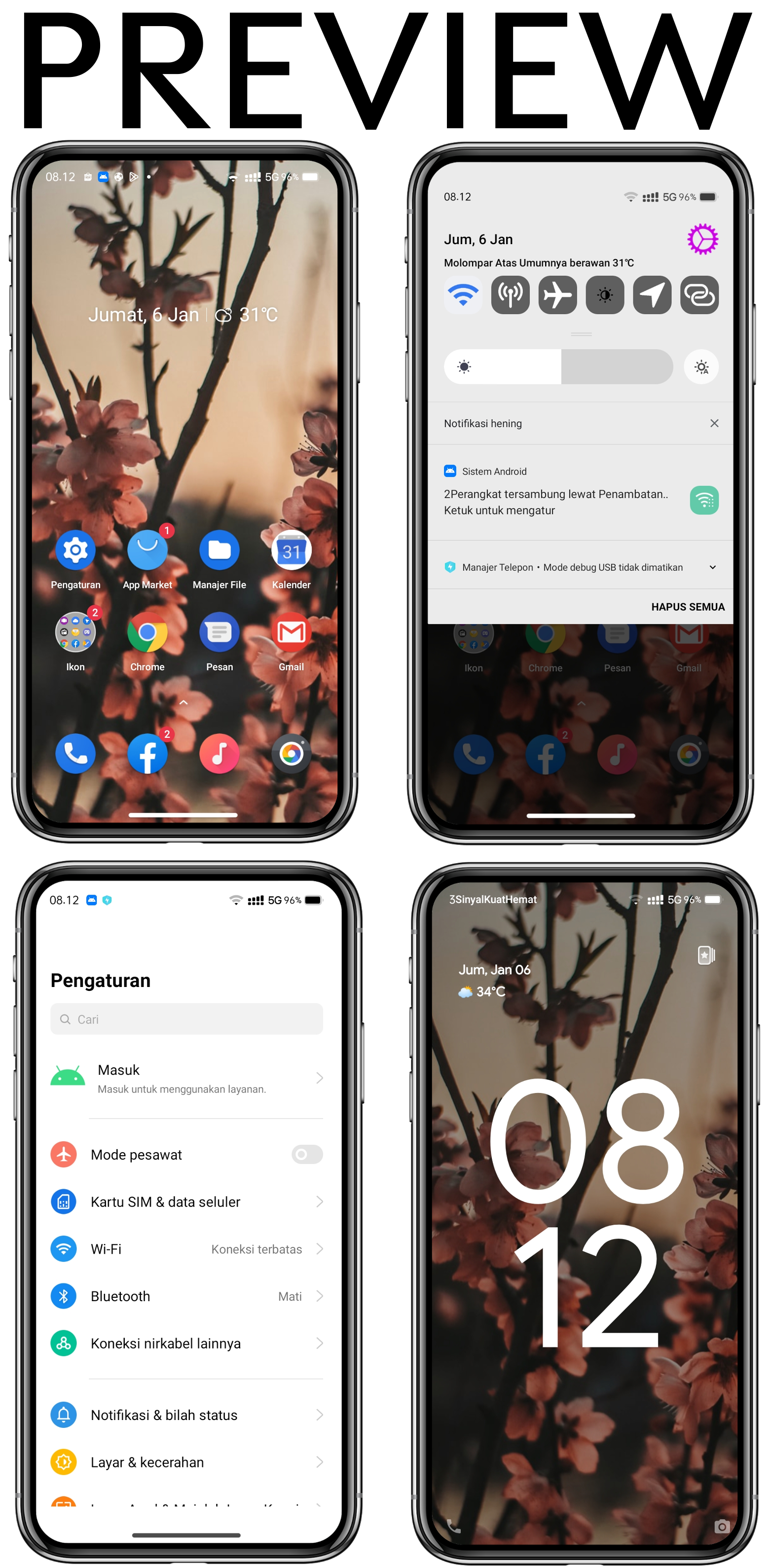 Preview Download Tema Havoc OS 4.5 for Oppo & realme