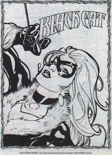 Black Cat coloring page from Amazing Spider-Man Giant Activity Pad