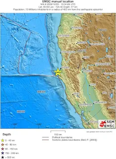 Magnitude 6.4 earthquake strikes off northern California