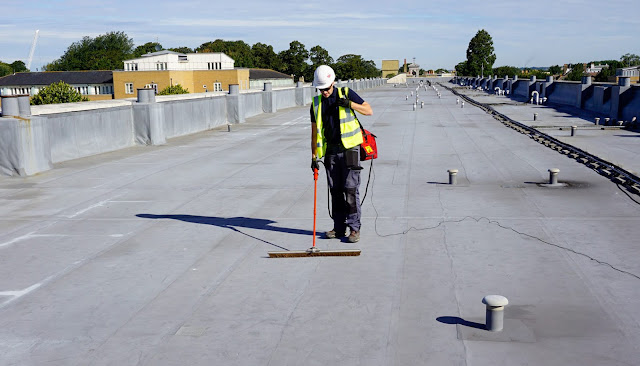 Flat roof leak detection from Thornton Consulting