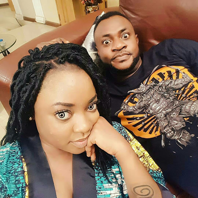 Popularly known Actor odunlade Adekola and Actress Sotayo in an eye contest